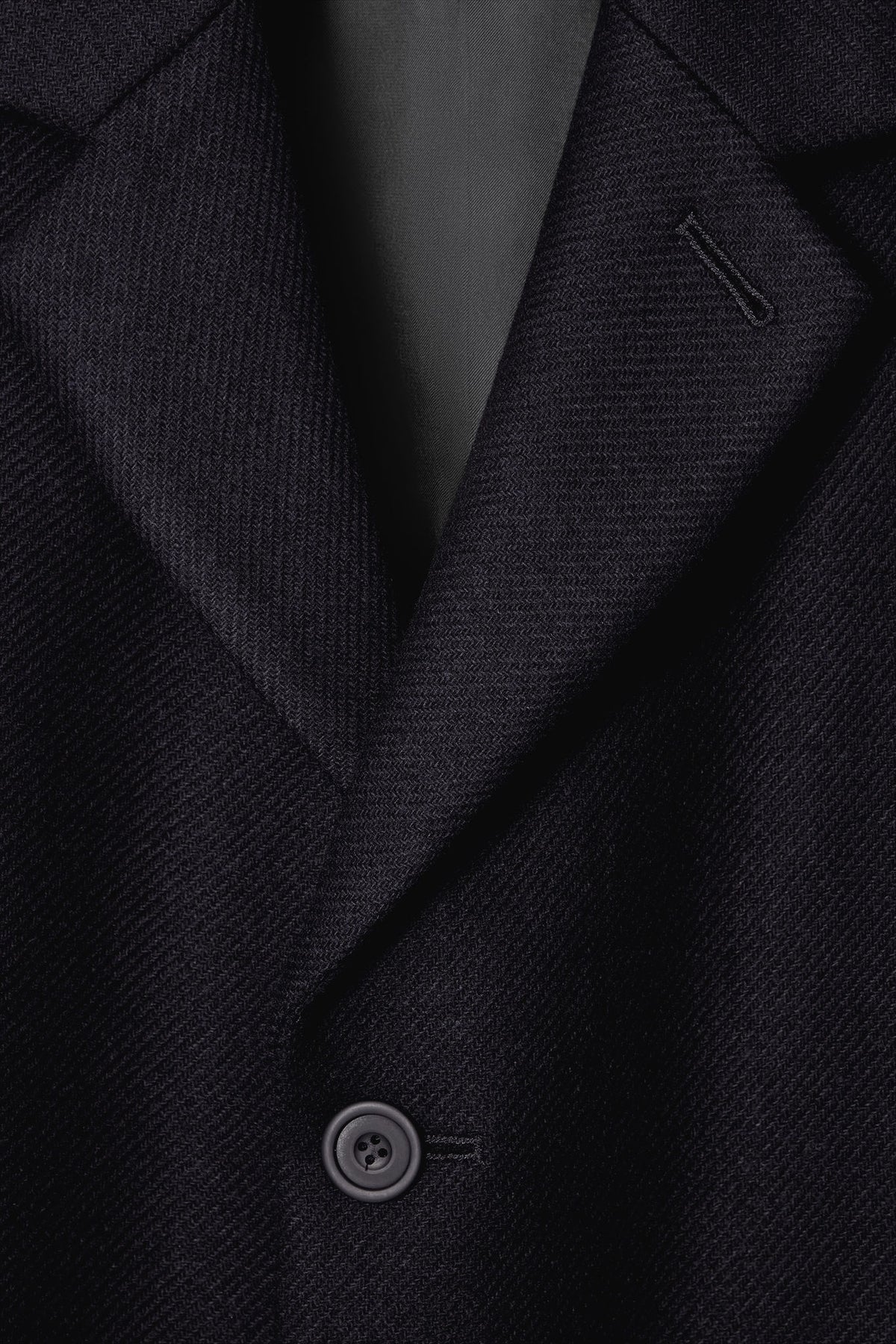TAILORED WOOL-TWILL COAT — Blue dark