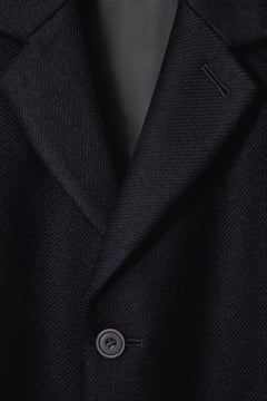 TAILORED WOOL-TWILL COAT — Blue dark 2