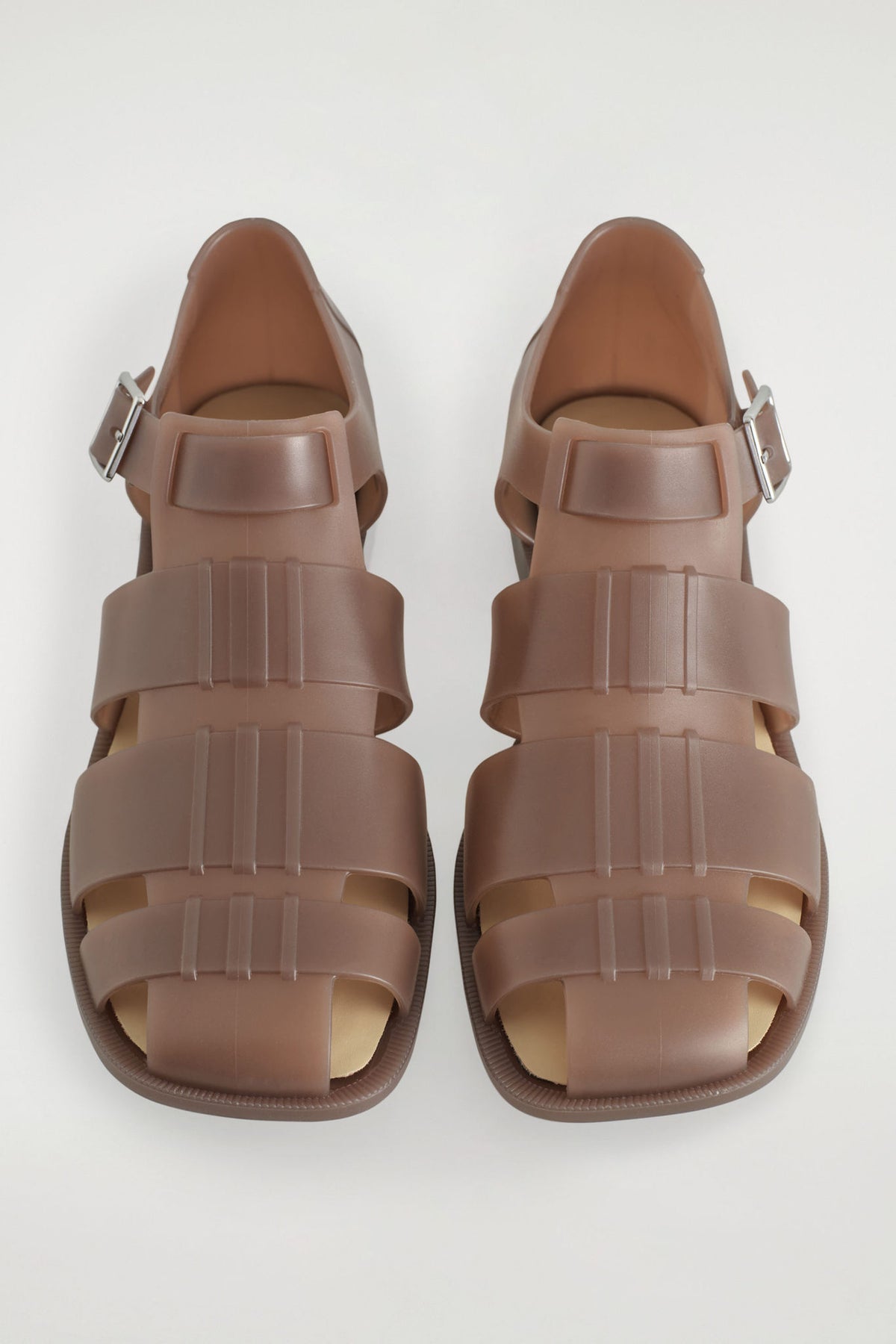 JELLY FISHERMAN SANDALS — Brown dark