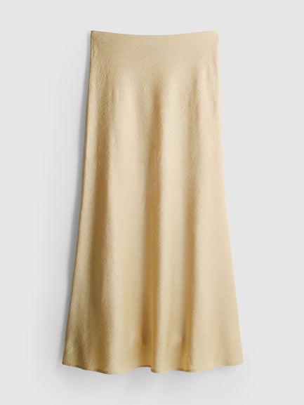 A-Line Satin Maxi Skirt