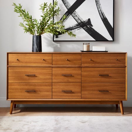 Mid-Century 9-Drawer Dresser - Acorn