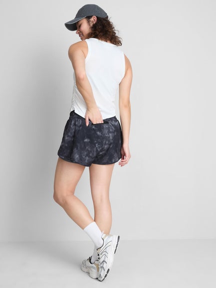 Marble Woven Running Shorts