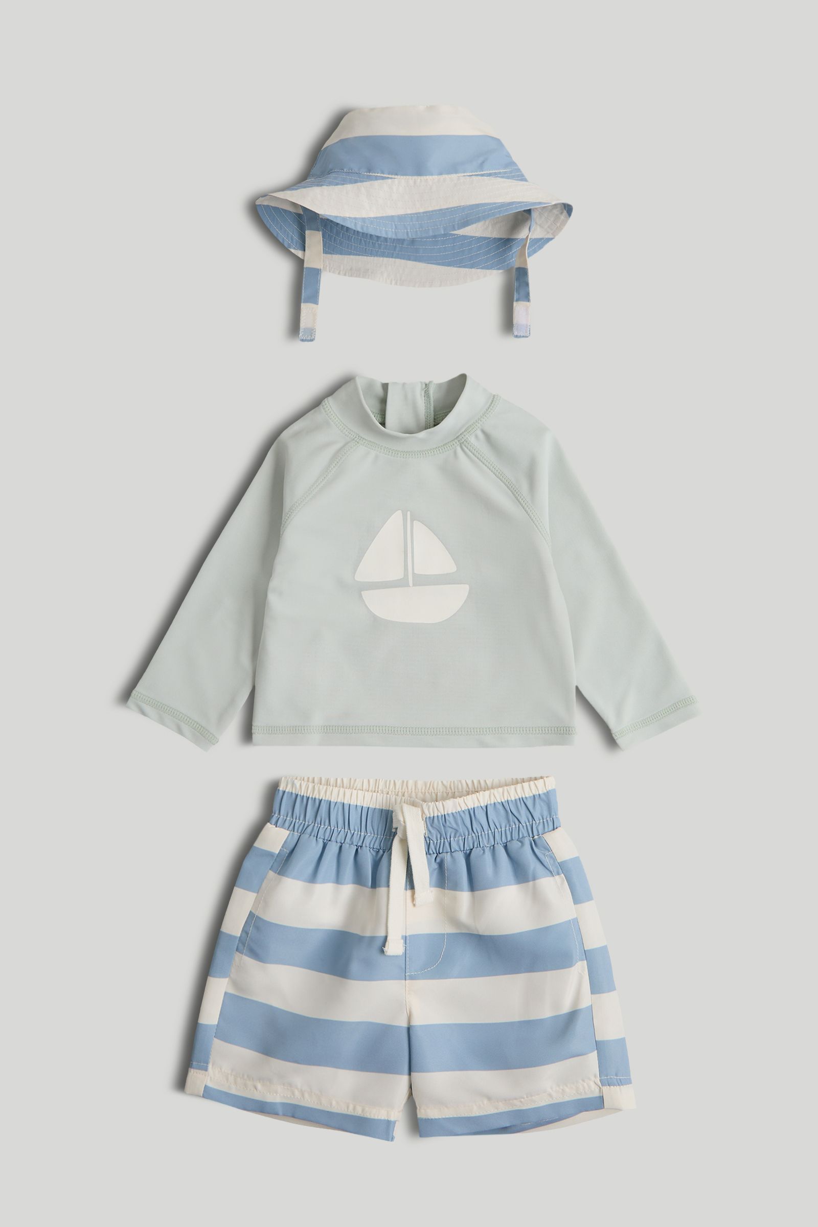 Sunsafe UPF50+ Rash Vest, Shorts and Hat