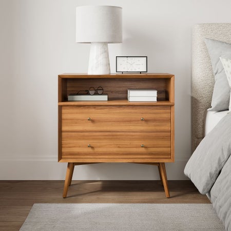 Mid-Century Grand Nightstand - Acorn
