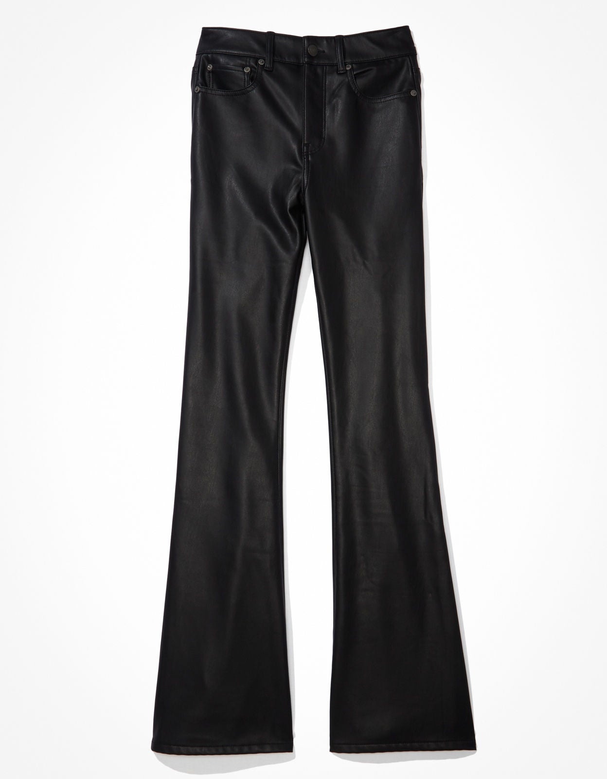 Buy AE Stretch Vegan Leather Super High-Waisted Flare Pant online |  American Eagle Outfitters