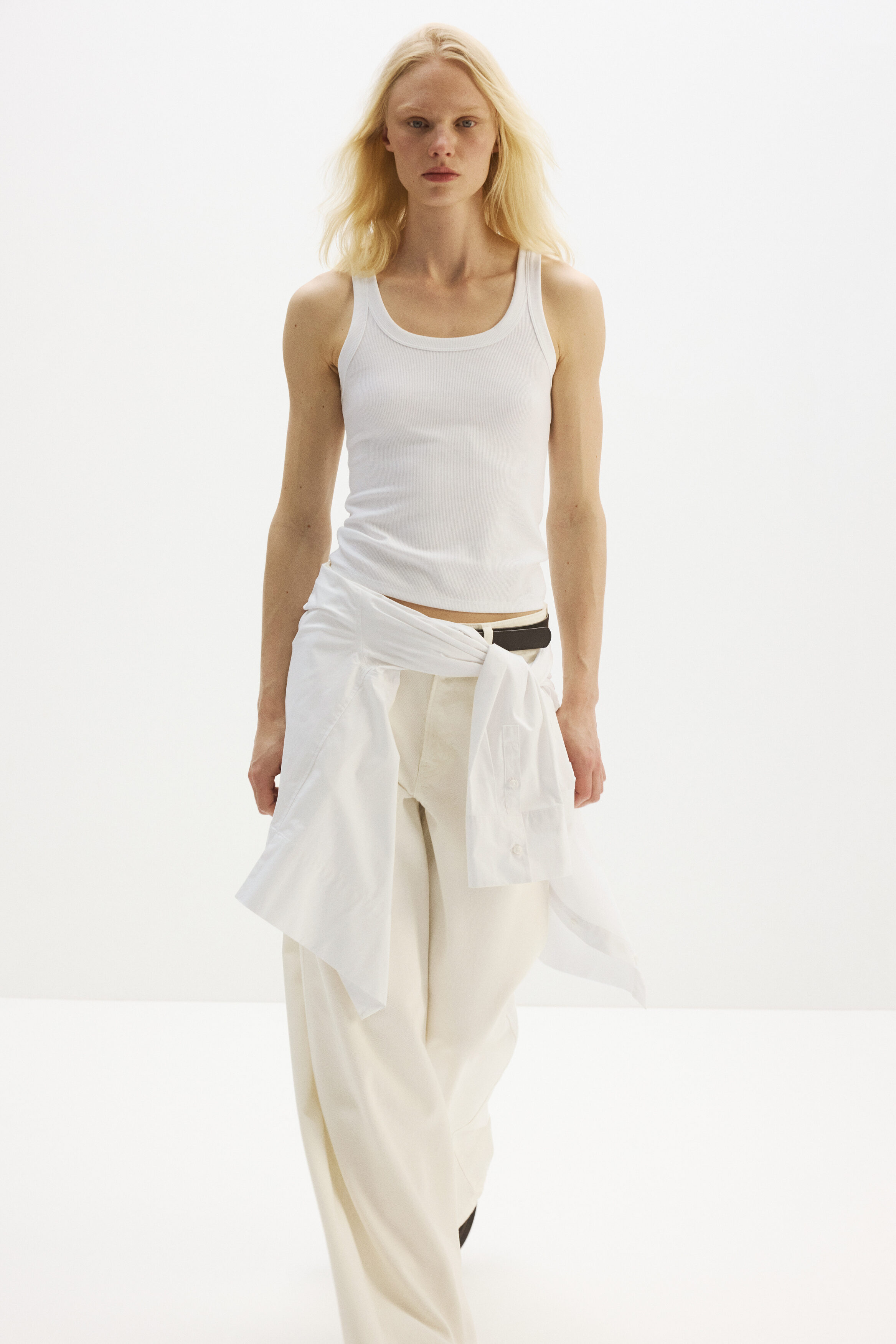 Cooling Slim Fit Ribbed vest top