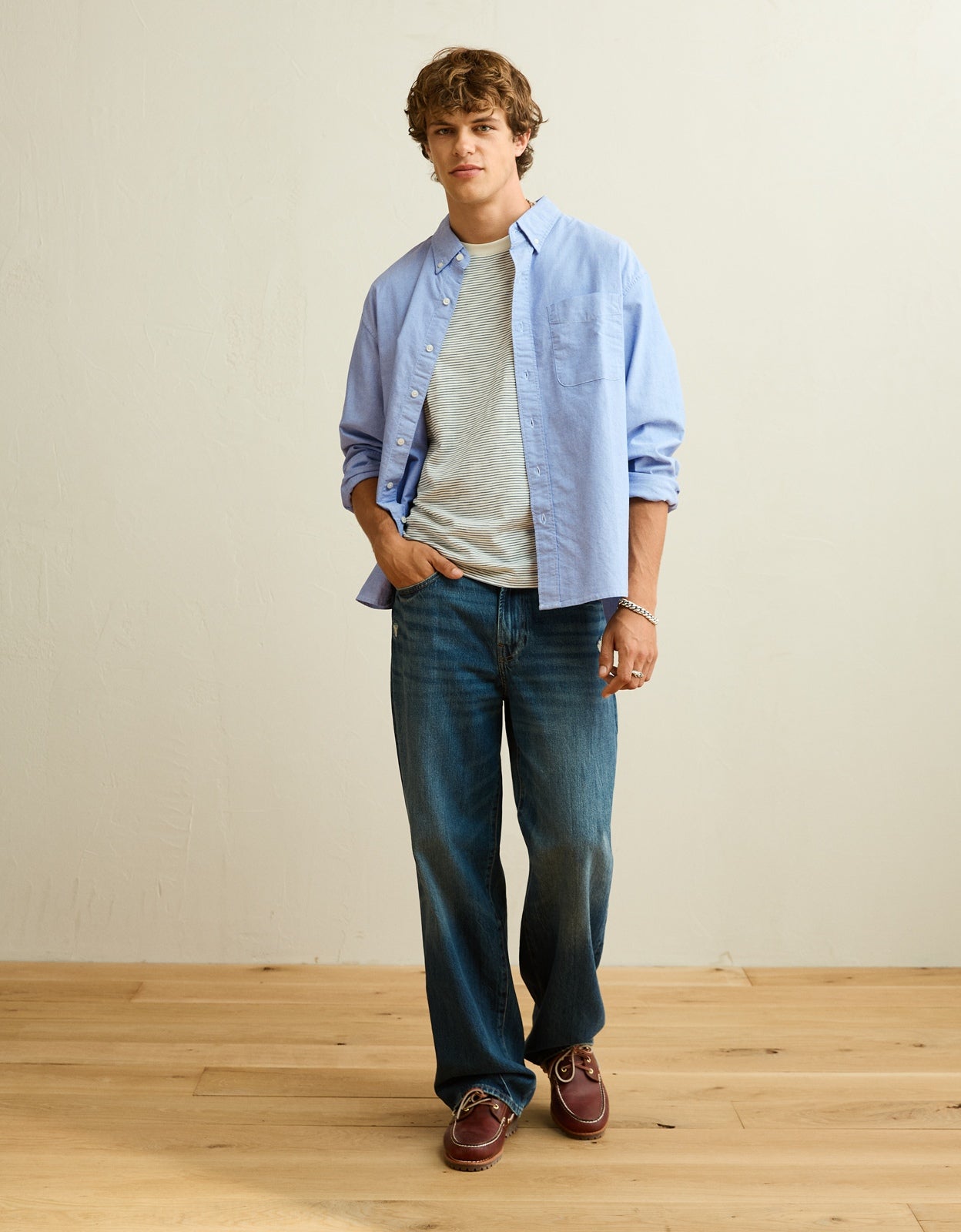 AE Relaxed Fit Oxford Button-Up Shirt