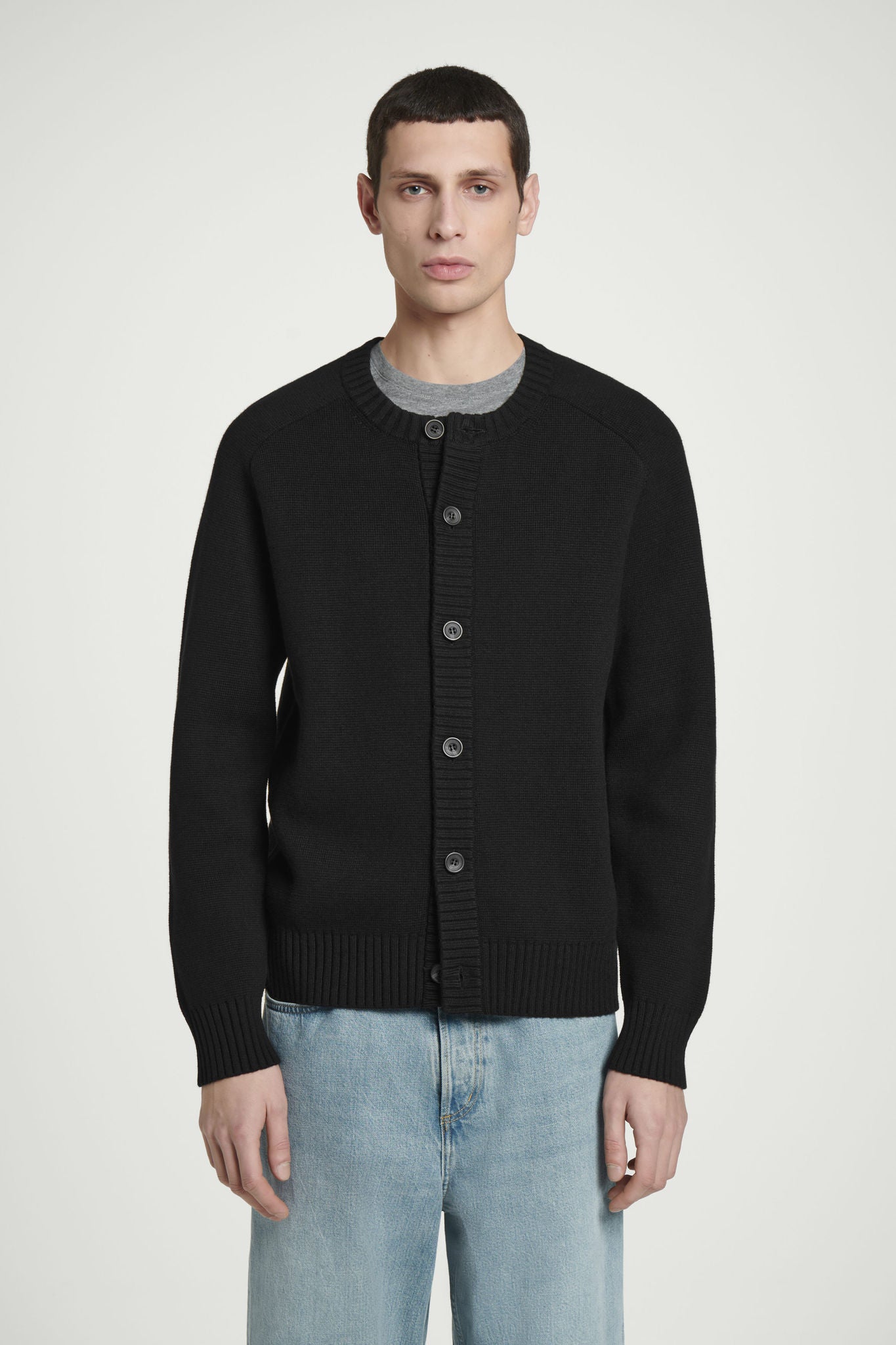 Shop WOOL BLEND CREW NECK CARDIGAN online COS UAE