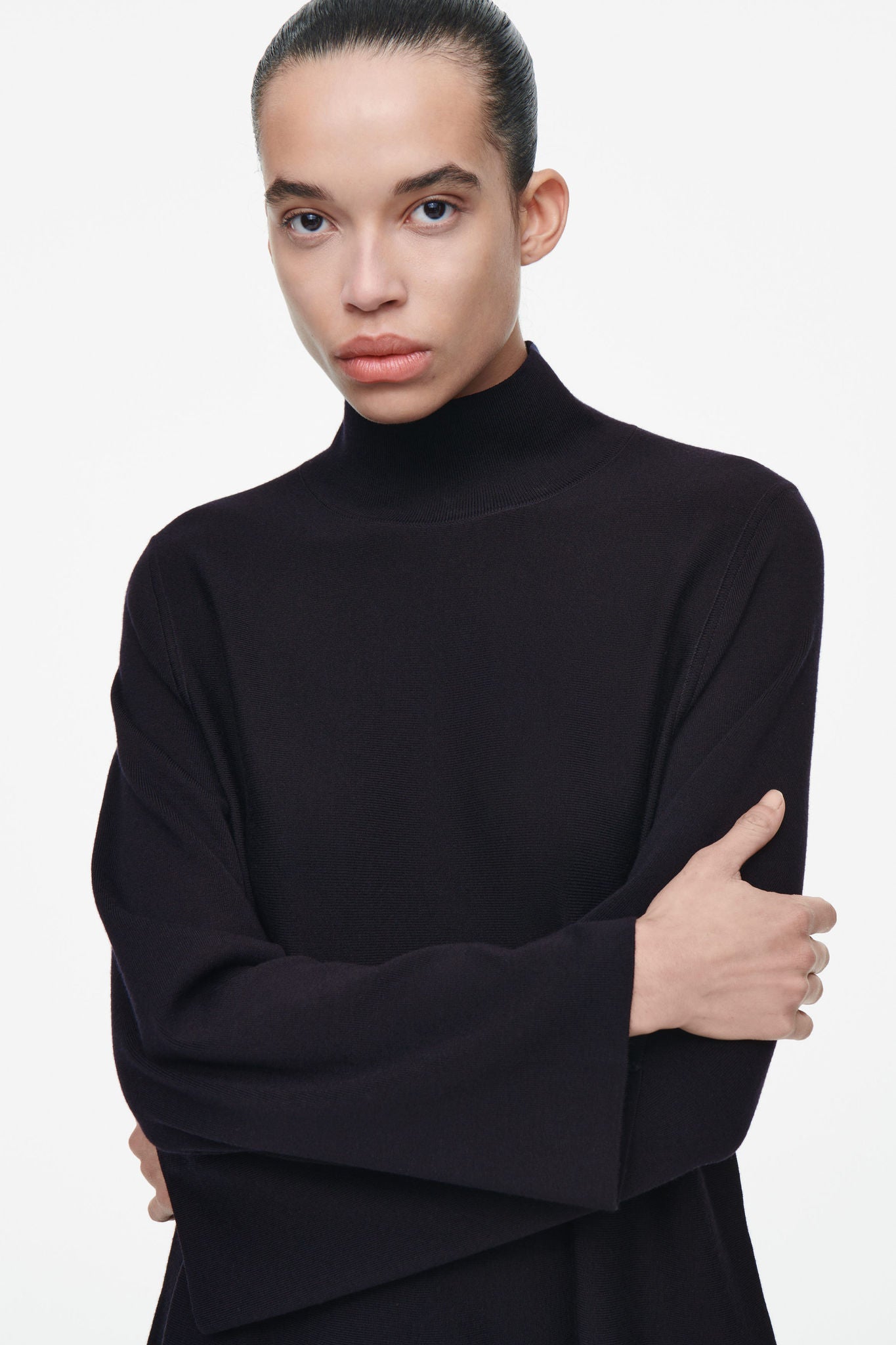 Flared High-neck Wool Mini Dress | COS Saudi Arabia