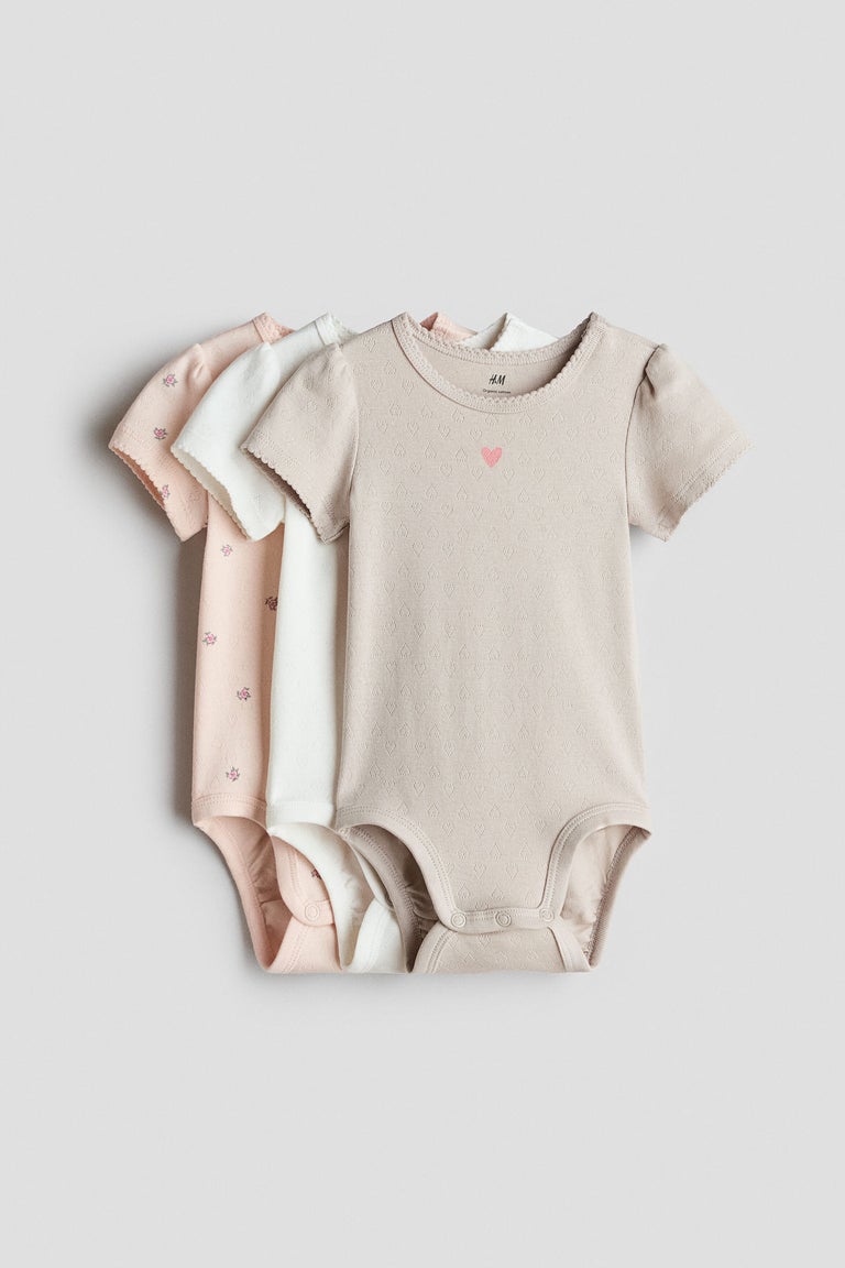3-pack cotton bodysuits Image 1 of 3