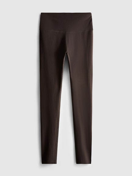 High Waisted Ribbed Active Leggings
