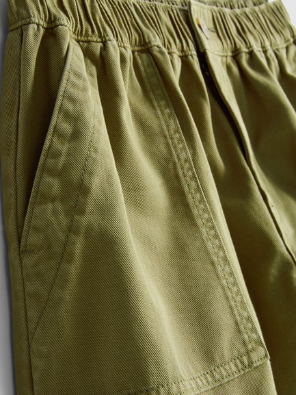 Cotton Denim Utility Shorts