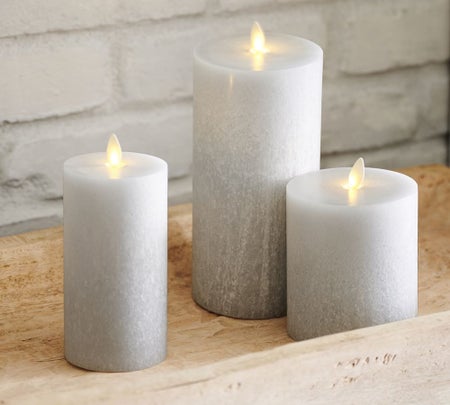 Premium Flicker Flameless Wax Pillar Candles