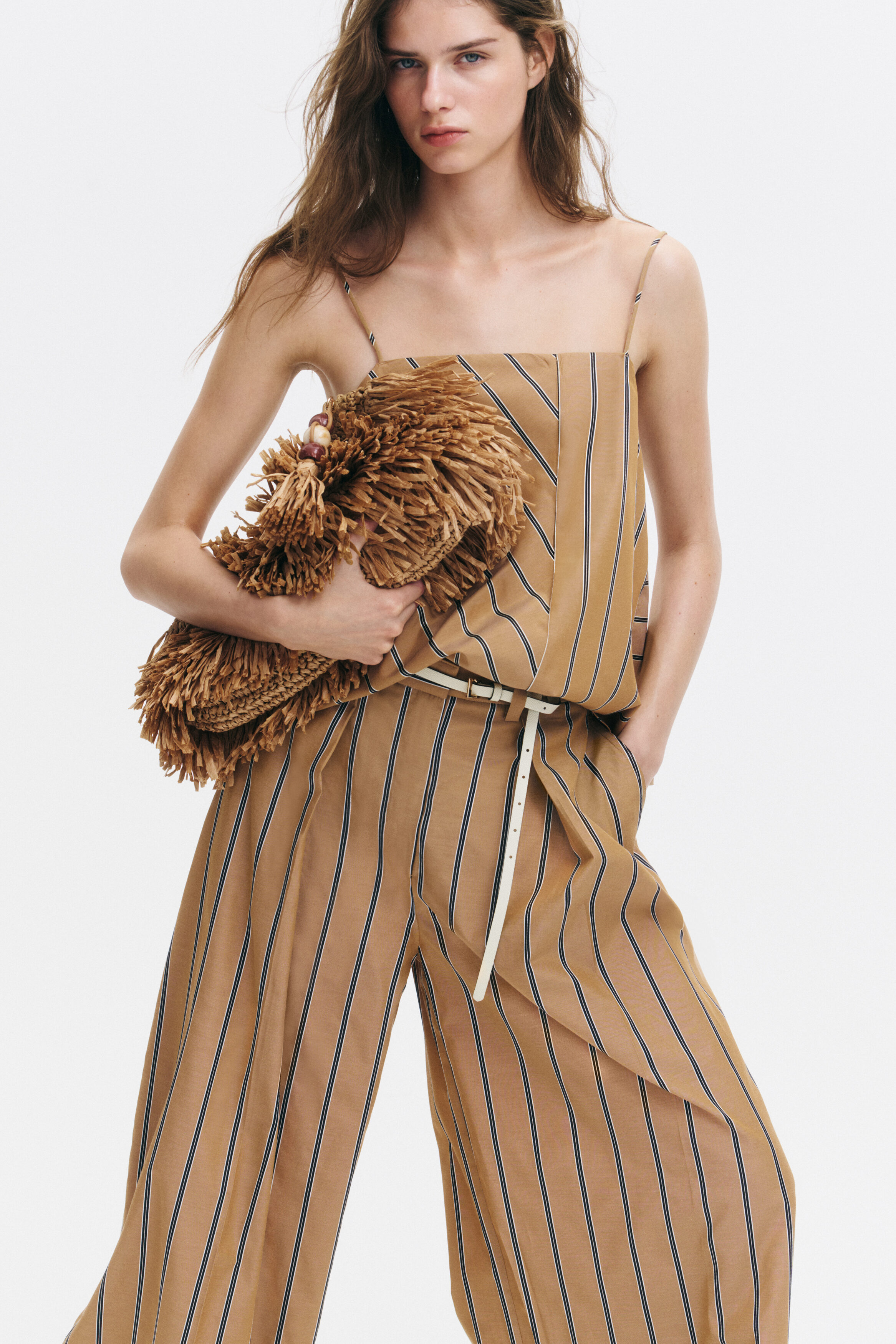 Wide wrap-detail trousers