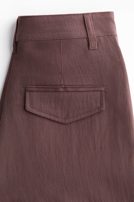 Linen-blend tailored trousers