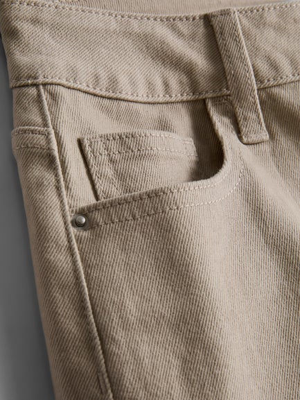 Mid-Rise Turn Up Denim Shorts