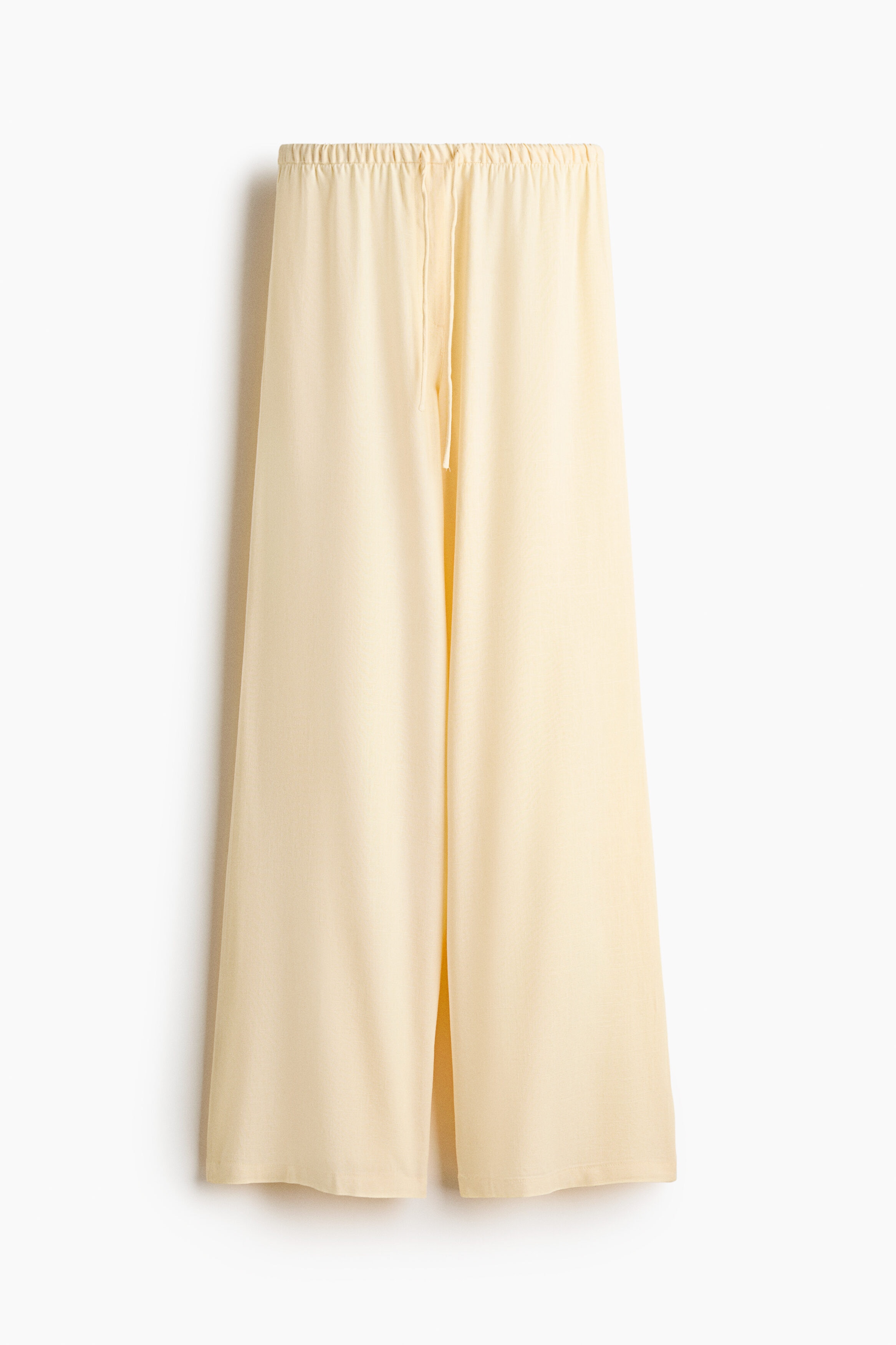 Linen-blend drawstring trousers