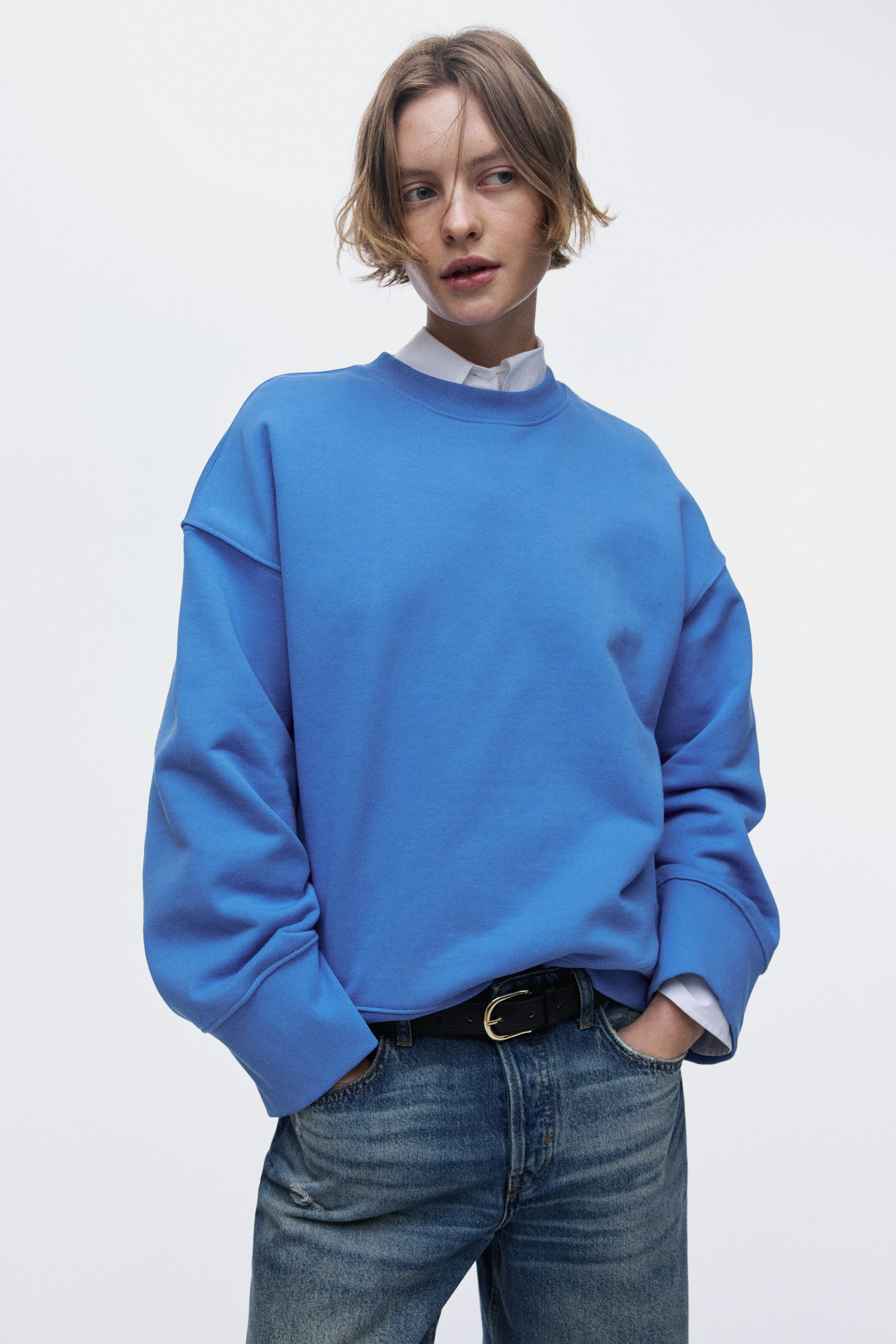 Oversized cotton sweatshirt