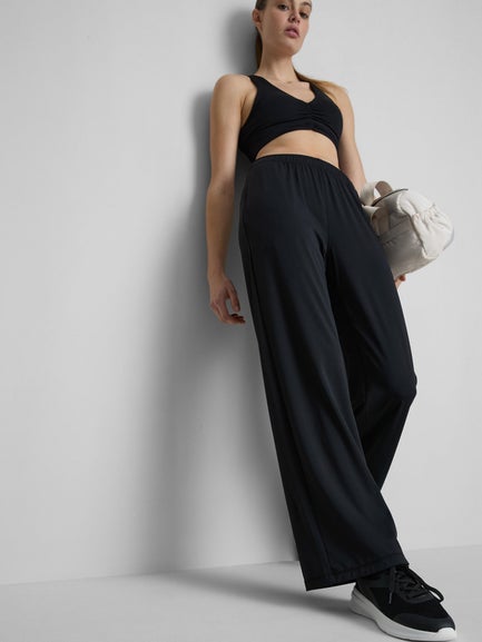 Wide Leg Athleisure Trousers
