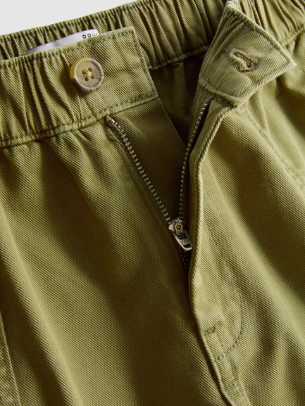 Cotton Denim Utility Shorts
