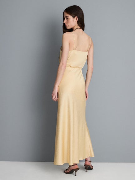 A-Line Satin Maxi Skirt