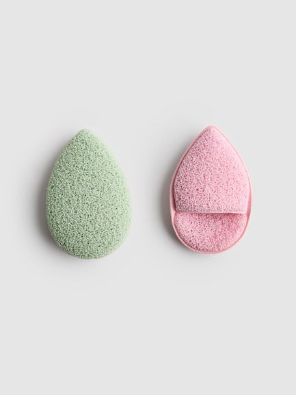2pk Dual-Ended Cleansing Sponges
