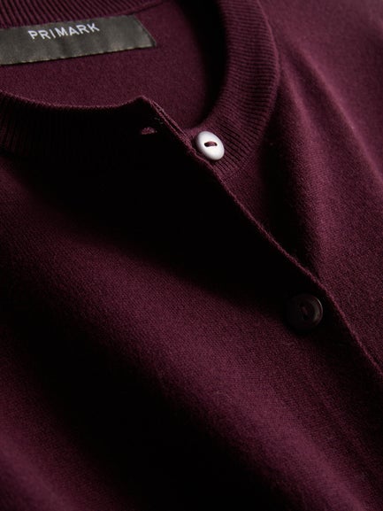 Knitted Crew Neck Cardigan