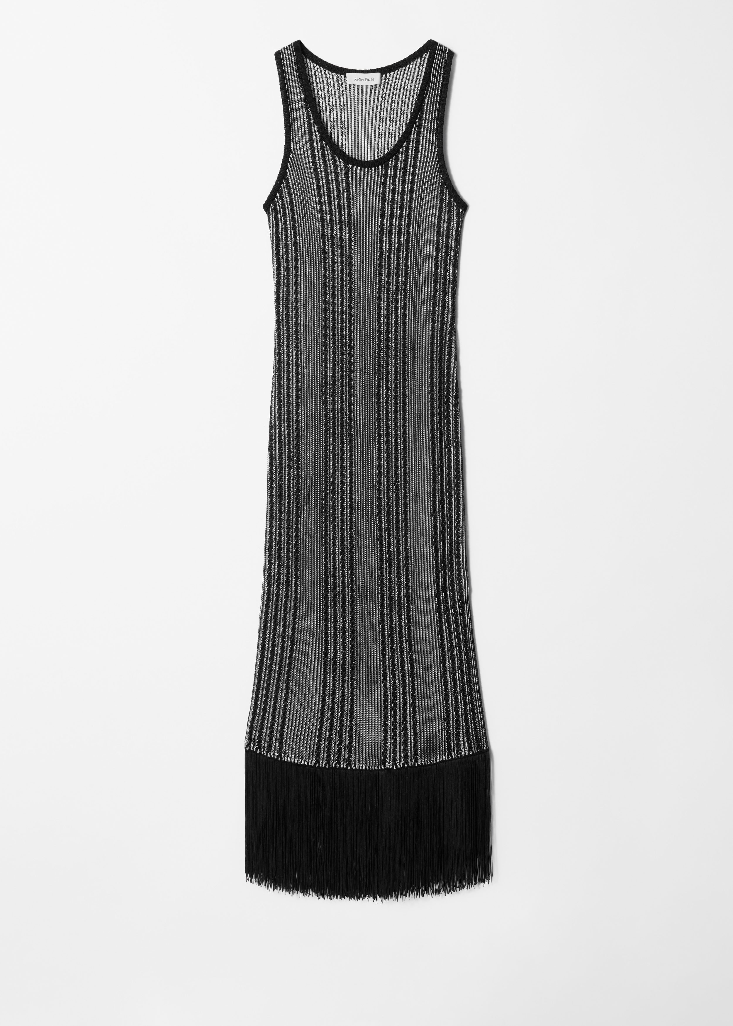 Knitted Fringe Midi Dress | H&M UAE