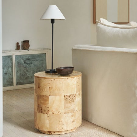 Volume Round Side Table (16.5") - Burl Volume Round Side Table (16.5") - Burl