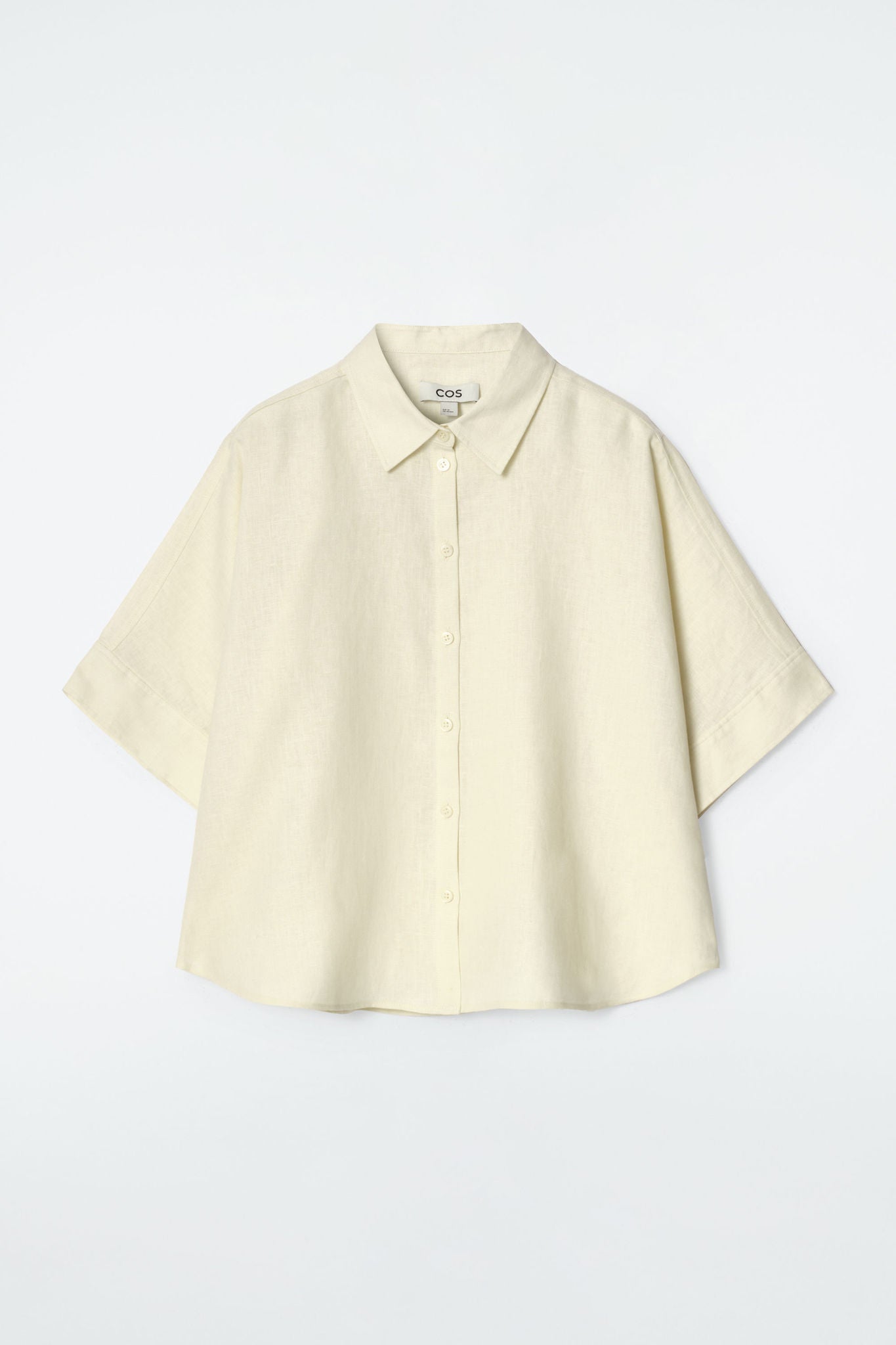 【COZINESS】LINEN BOX SHORT SLEEVE SHIRT Boxy Short-sleeved Linen Shirt | COS UAE