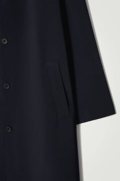 WOOL-BLEND CAR COAT — Blue dark 2