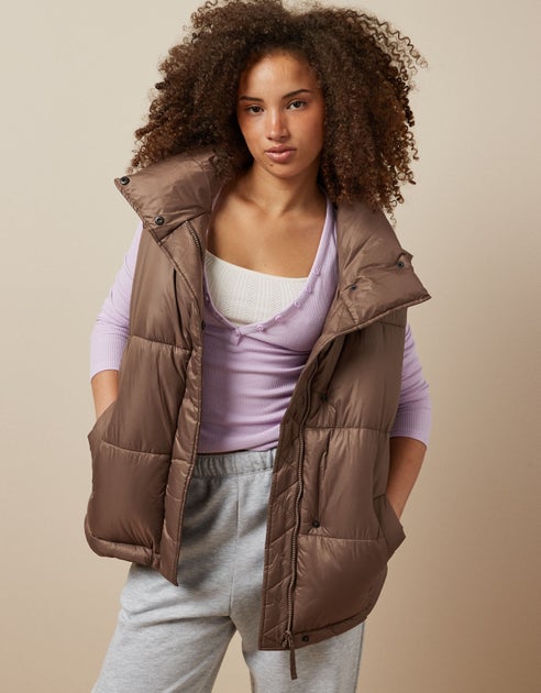 Oversized Puffer Vests American Eagle Vest Womens Ae Oversized