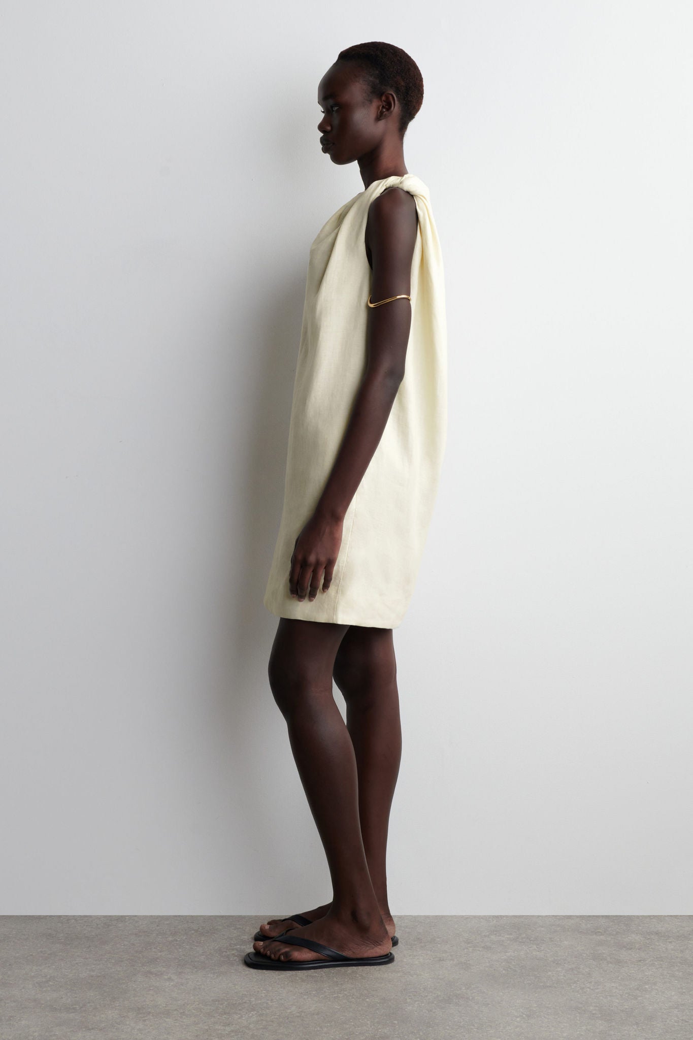Twist-detail Linen Mini Dress | COS UAE