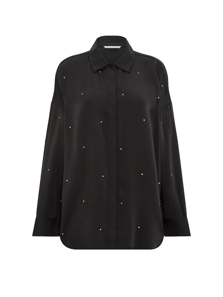 Silky Button-Front Shirt