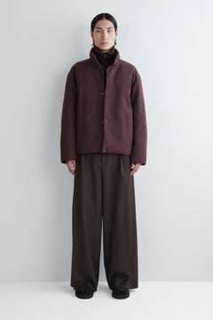 PADDED MOCK-NECK DOWN JACKET — Red dark 1
