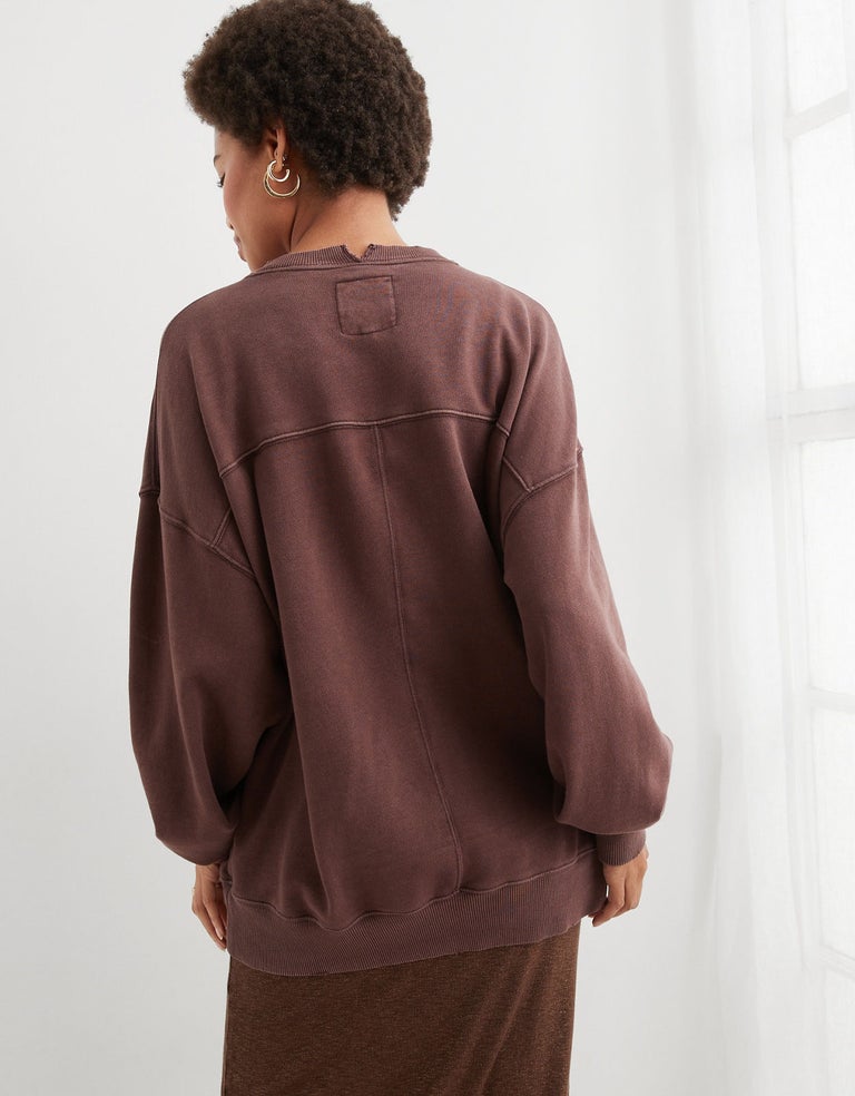 Aerie The Chill Crew Sweatshirt American Eagle Qatar