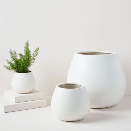 Pure White Ceramic Planters