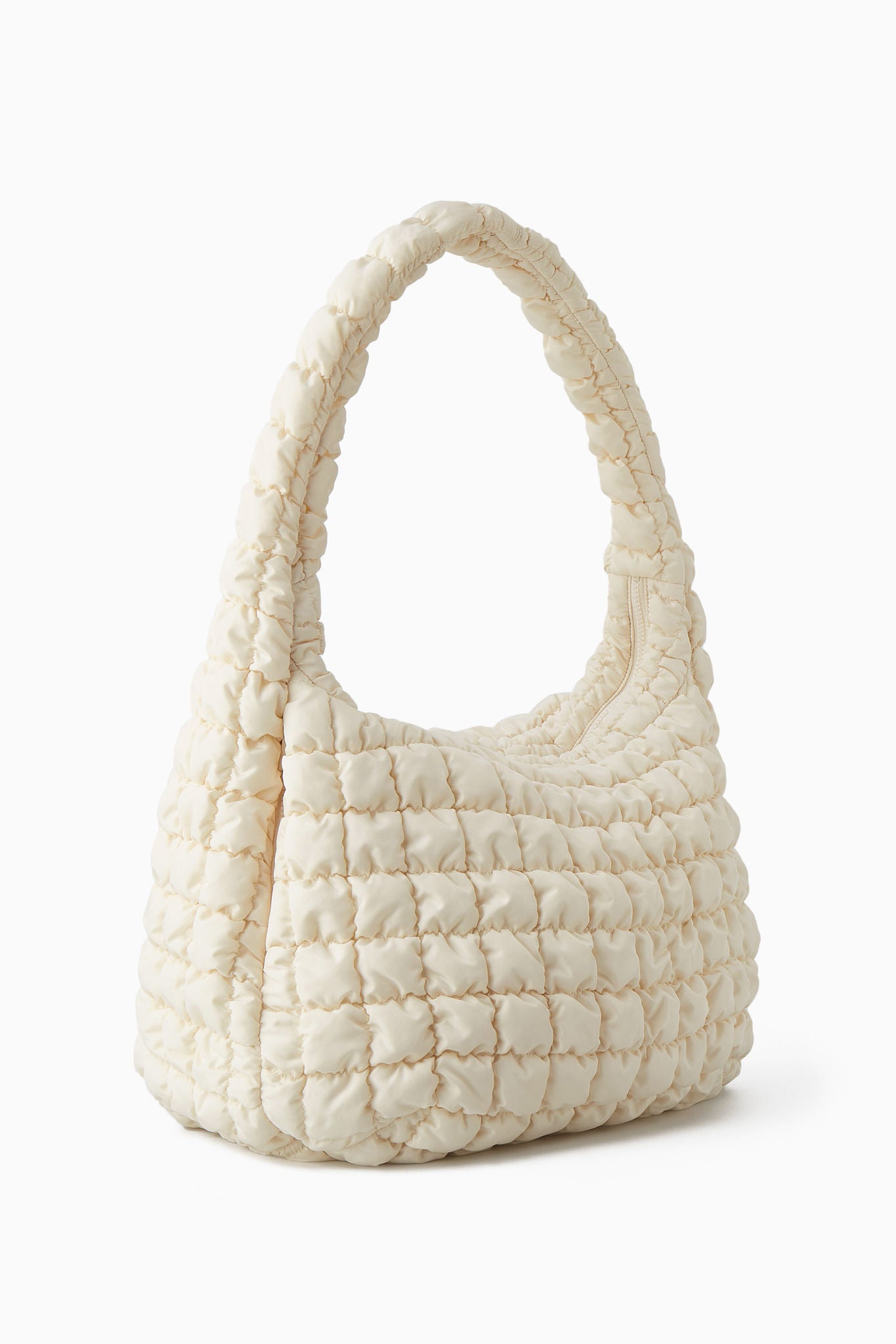 Recycled polyester quilted oversized shoulder bag sale