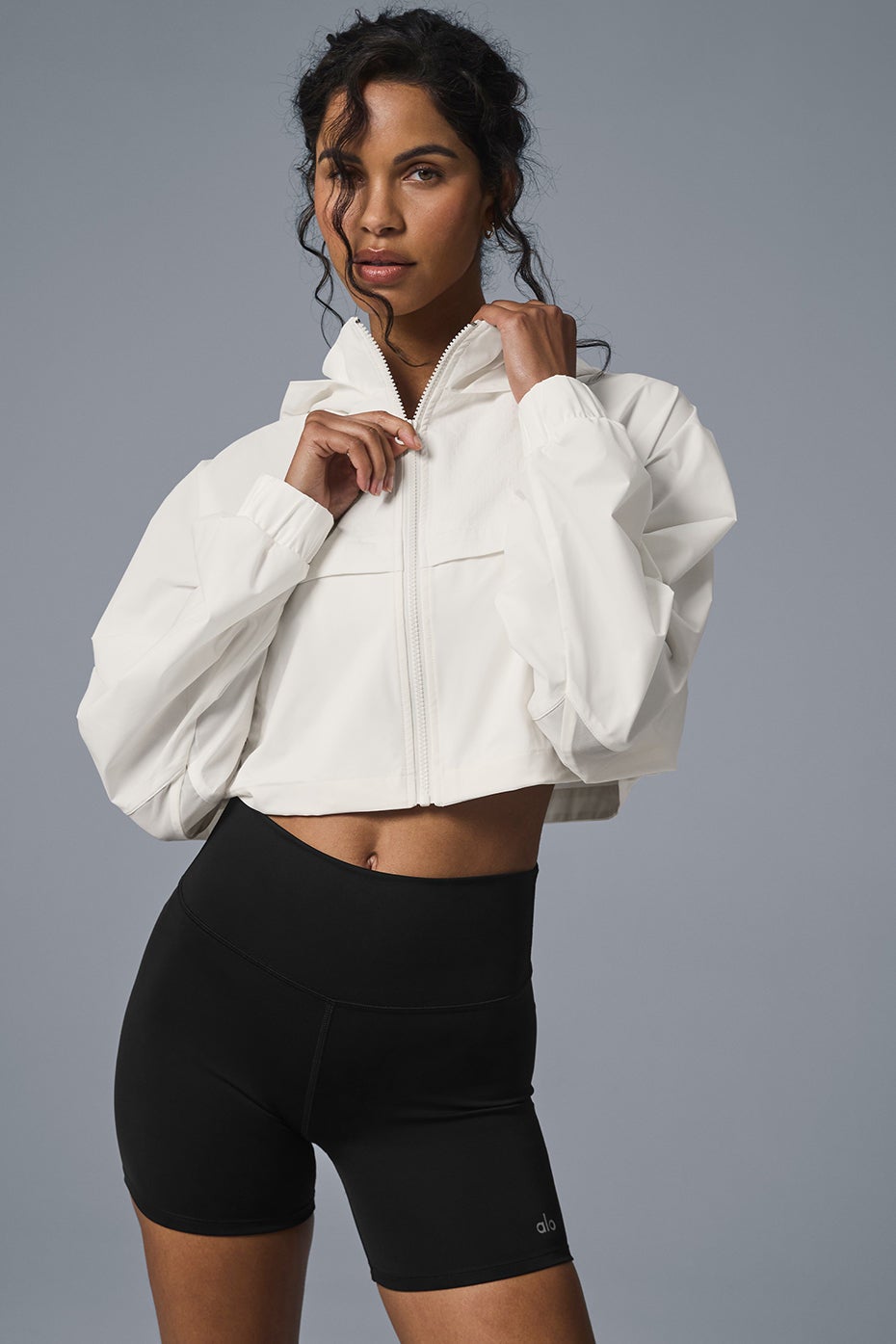 Scholar Knit Cropped Full Zip Jacket | Alo Yoga UAE