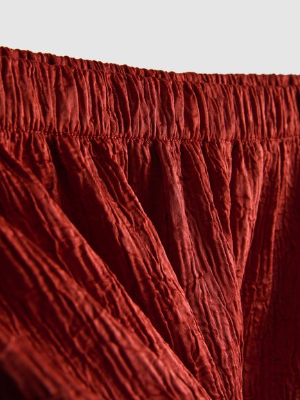 Textured Satin Racer Shorts
