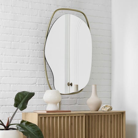 Asymmetrical Mixed Forms Wall Mirror