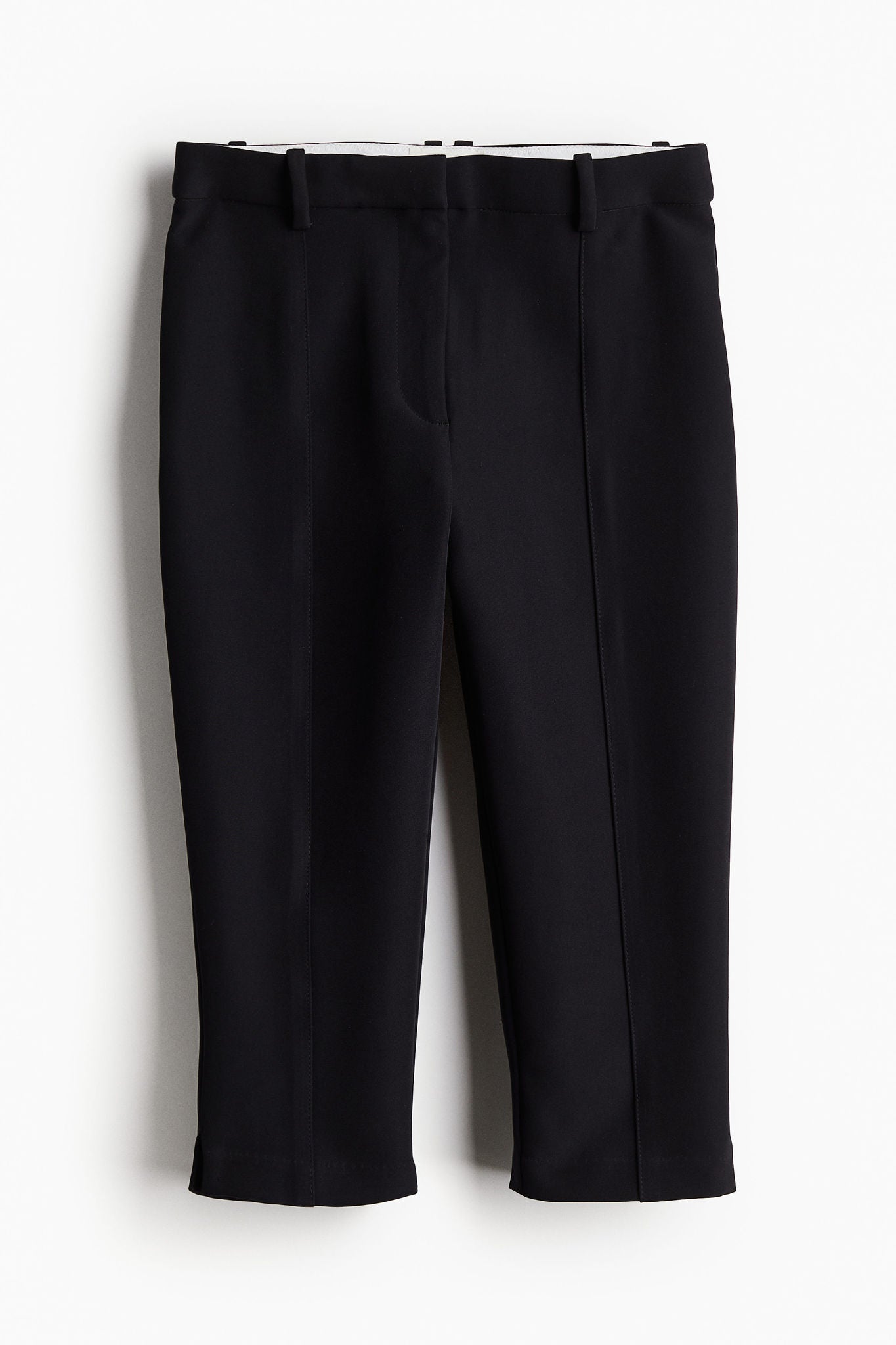 Crease-front capri trousers