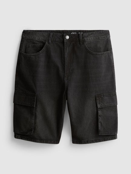 Denim Cargo Shorts