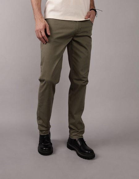 AE Flex Slim Straight Lived-In Khaki Pant