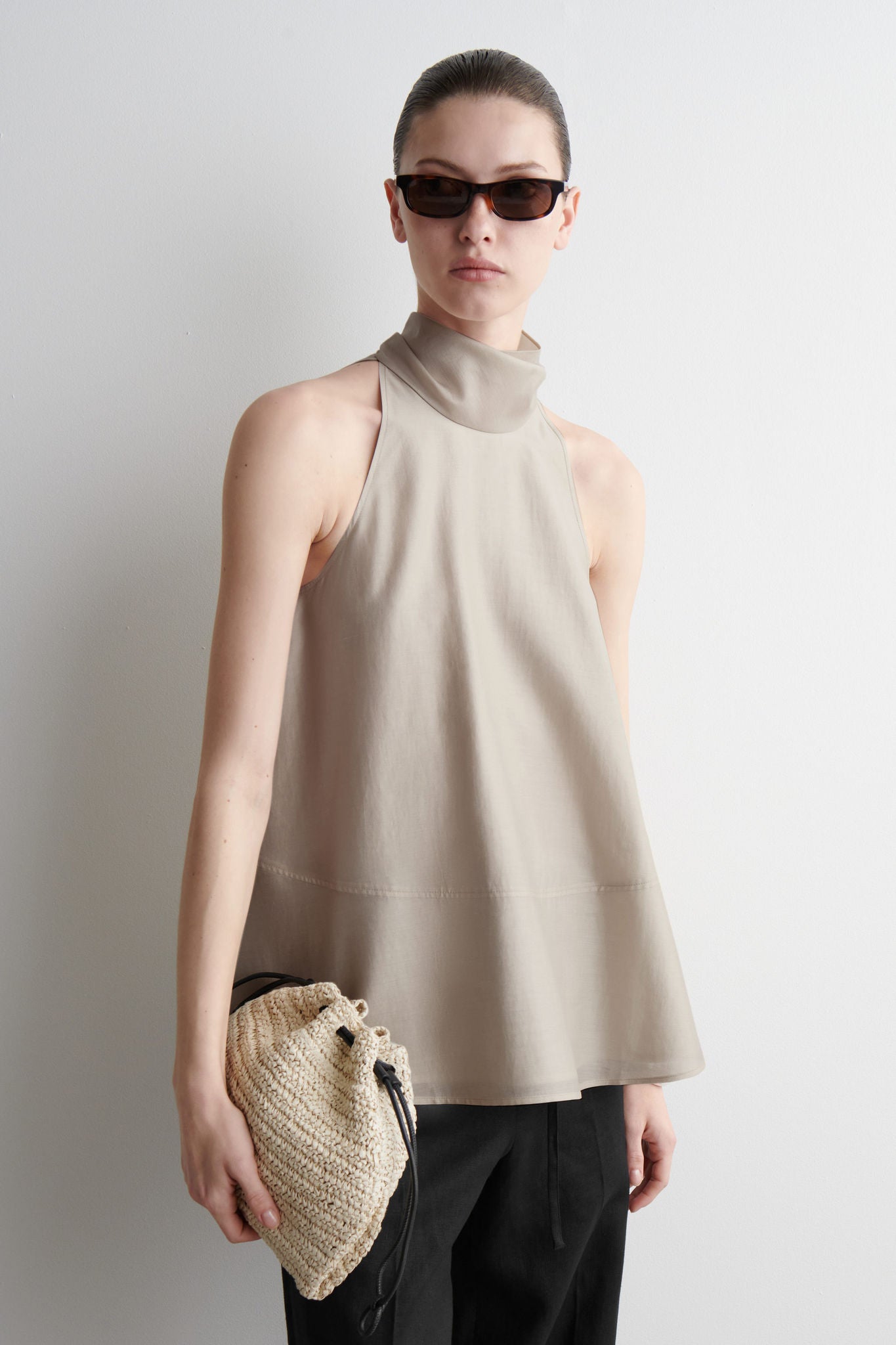 Mini Cavatelli Clutch Bag - Straw | COS Kuwait