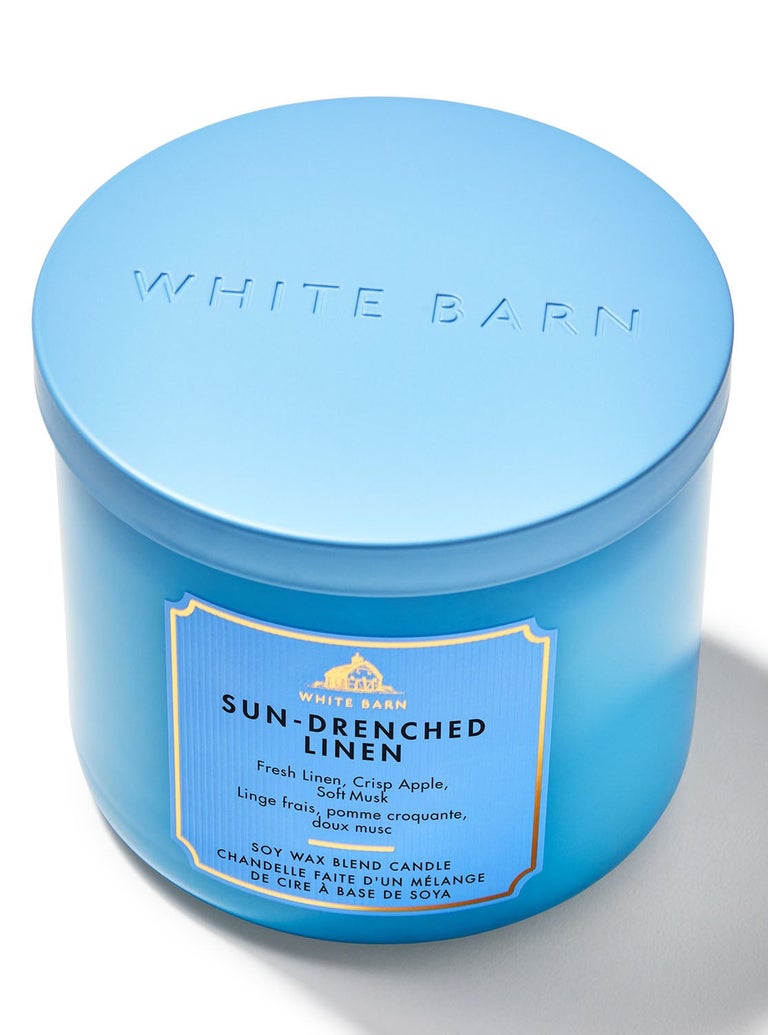 Sun-drenched Linen 3-wick Candle | BBW Qatar