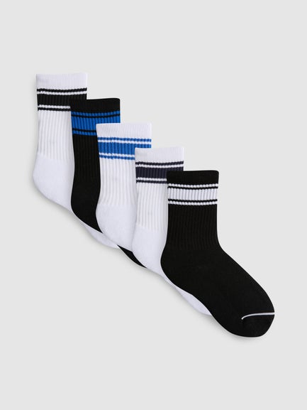 5pk Stripe Sports Socks