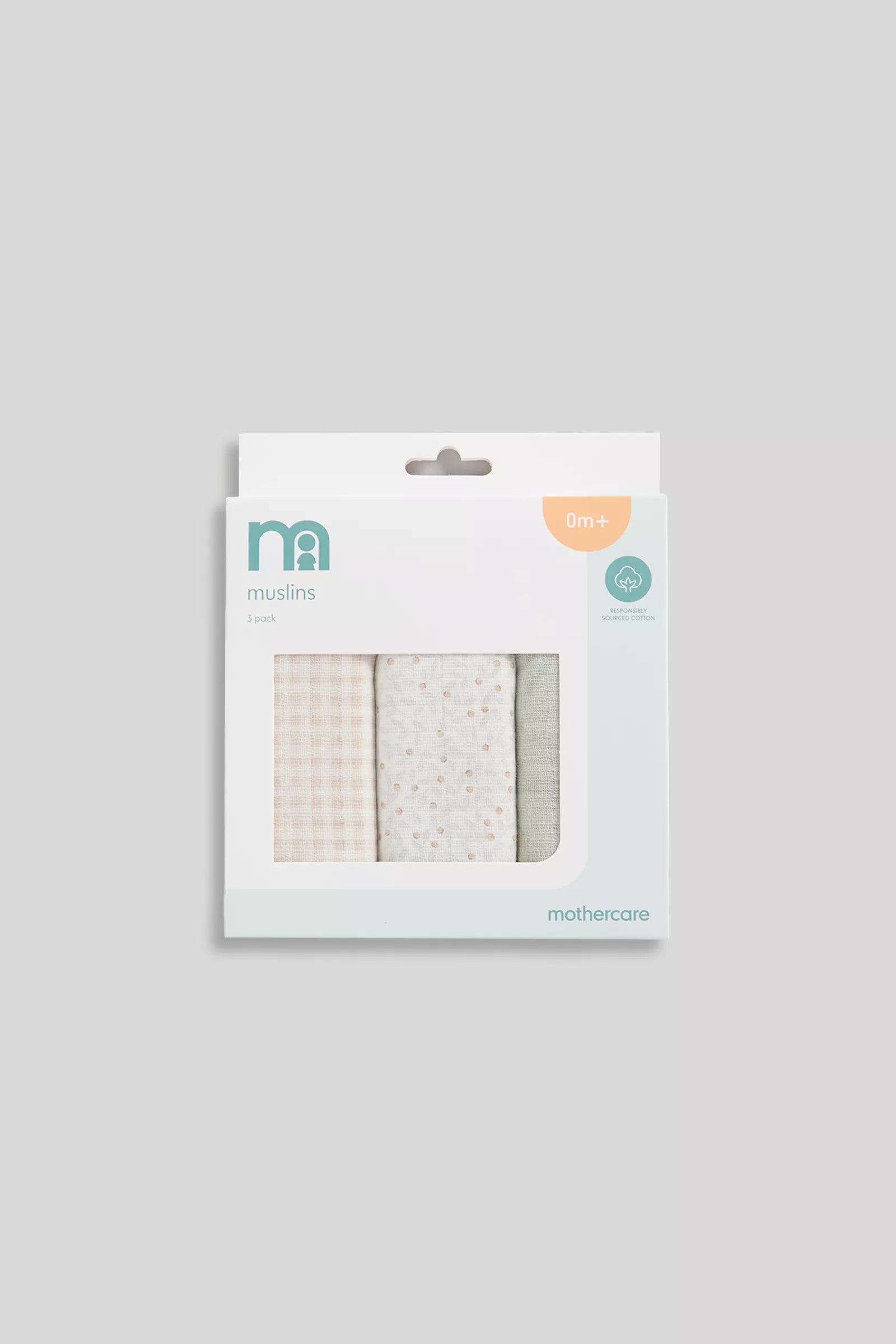3 Pack Mothercare Muslin Cloths