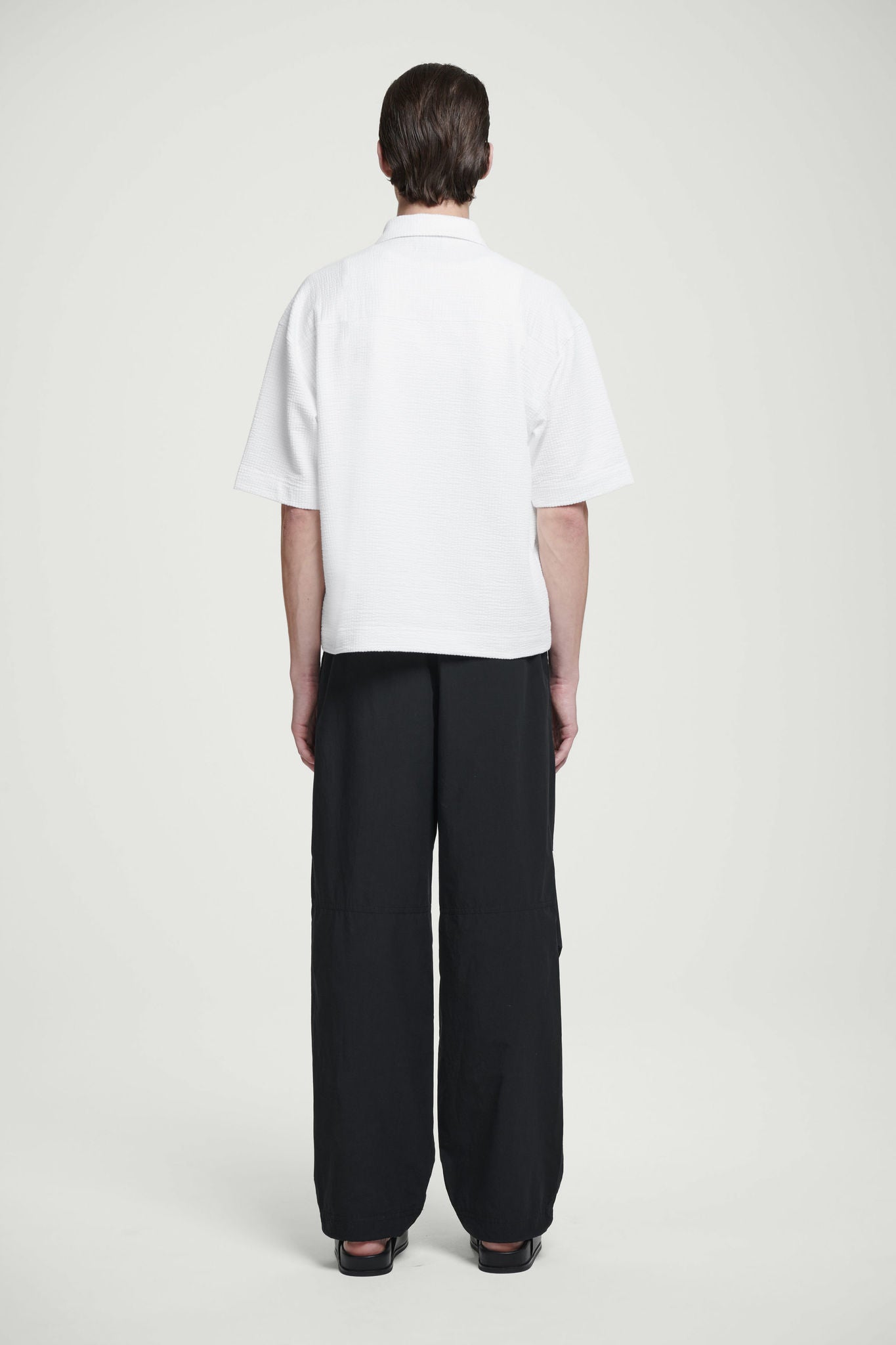 SEERSUCKER HALF-ZIP POLO SHIRT - LIGHT BLUE