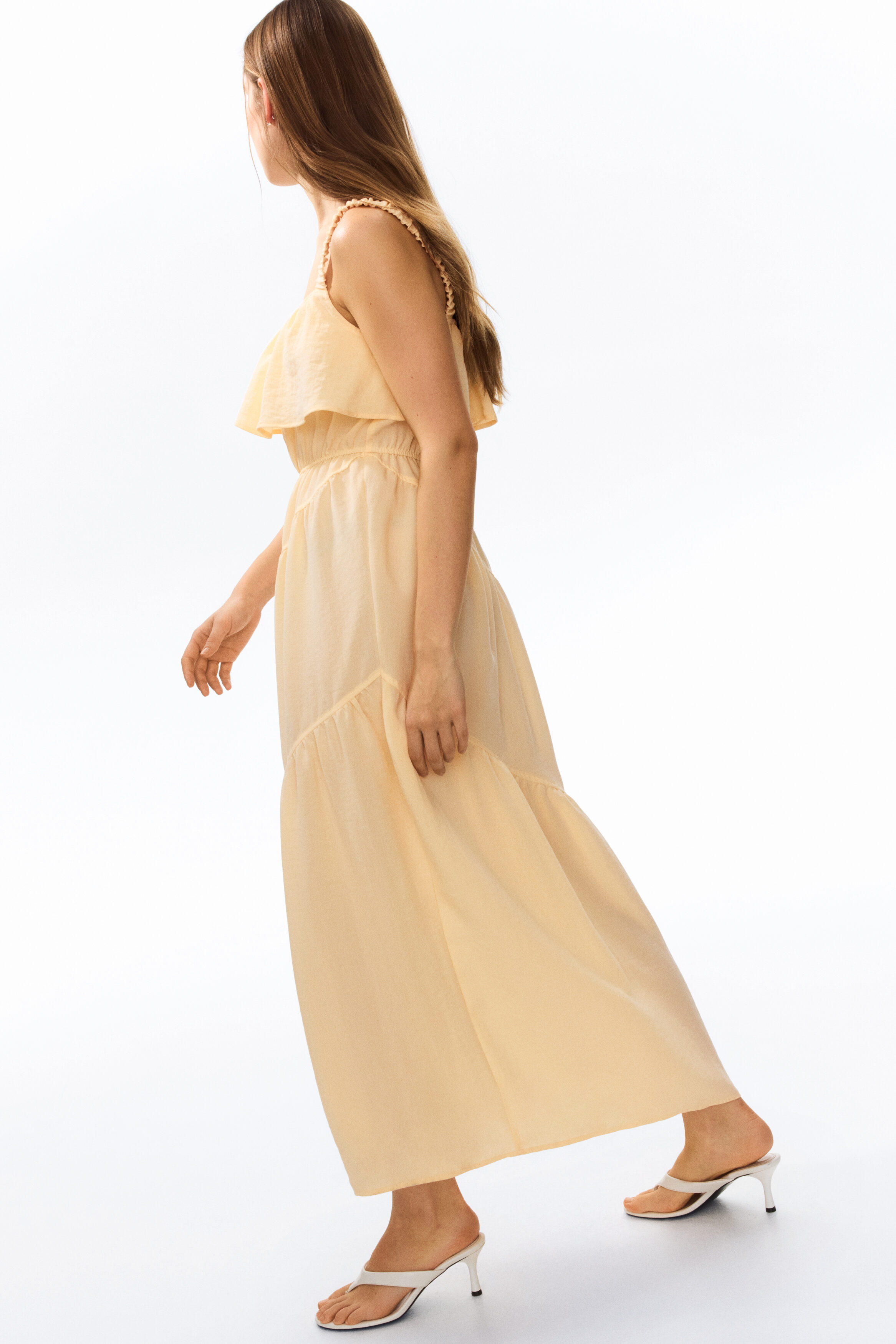 Flounced tiered dress